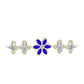 Goldplattiertes Silberarmband mit blauem Achat und weißem Topas