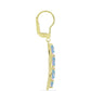 Goldplattierte Silberohrringe mit Welo-Opal