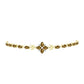 Goldplattiertes Silberarmband mit Cognac-Quarz und weißem Topas