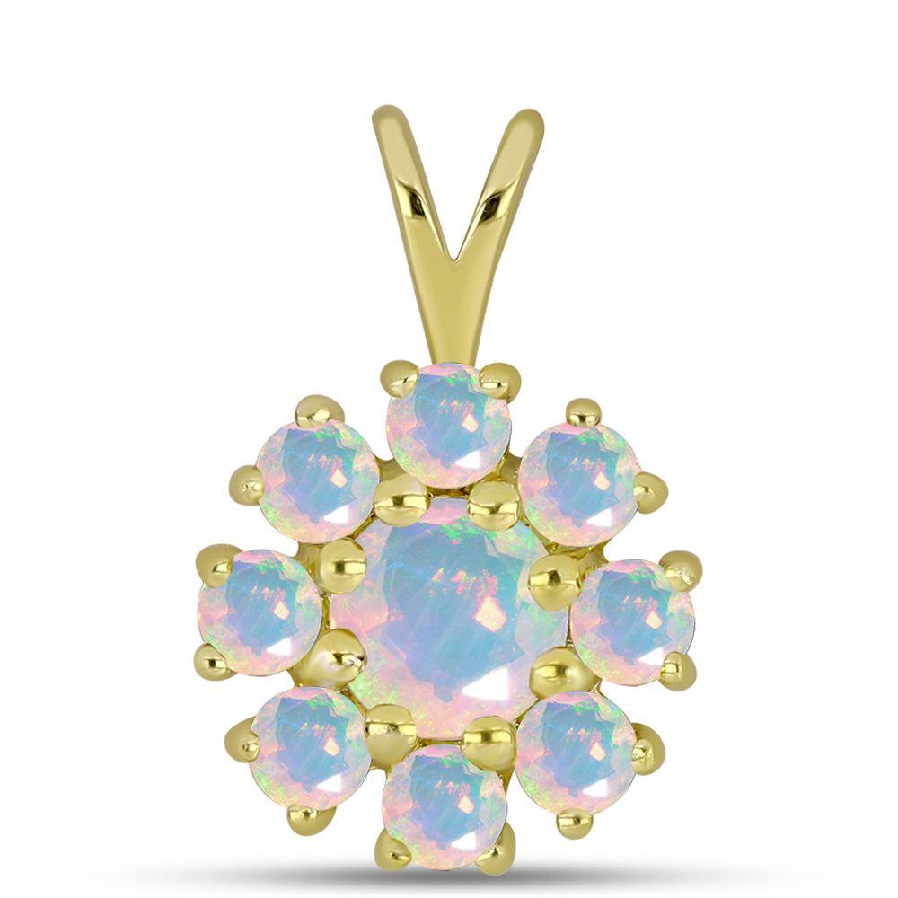 Goldplattierter Silberanhänger mit Welo-Opal 1 