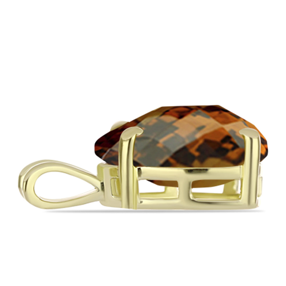 Goldplattierter Silberanhänger mit Cognac-Quarz 2 