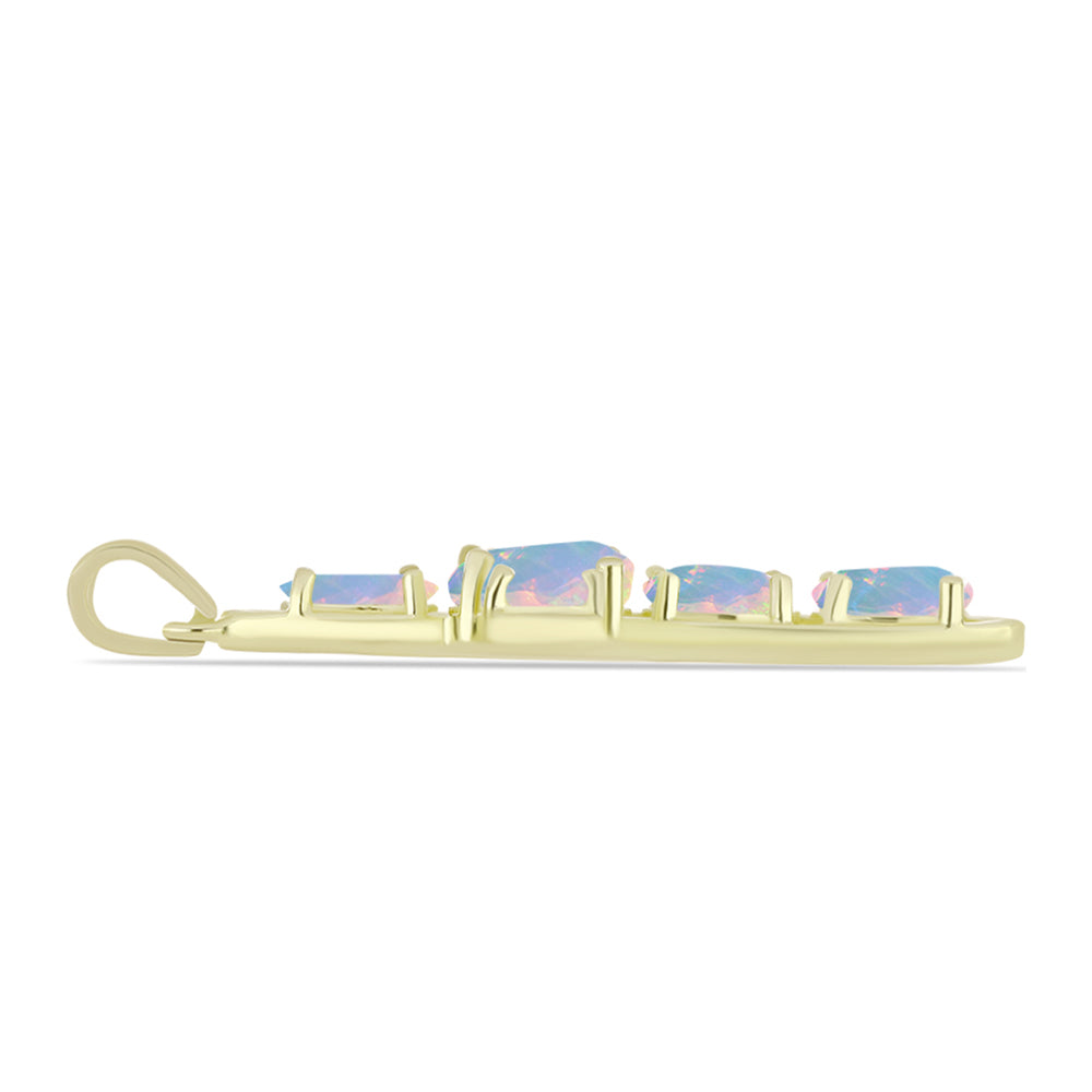 Goldplattierter Silberanhänger mit Welo-Opal 2 