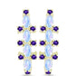 Goldplattierte Silberohrringe mit Regenbogenmondstein und marokkanischem Amethyst