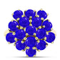 Goldplattierter Silberring mit blauem Achat