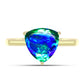 Goldplattierter Silberring mit Pfauenquarz