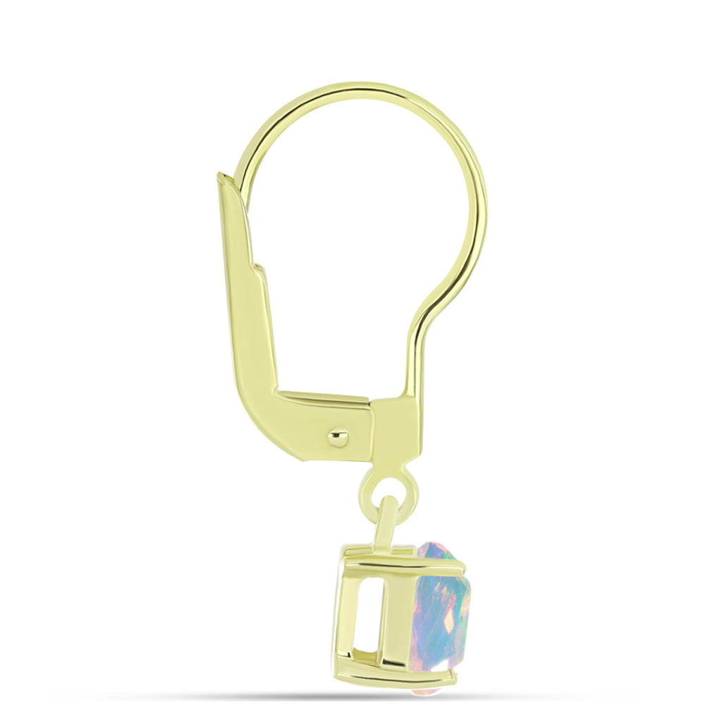 Goldplattierte Silberohrringe mit Welo-Opal 2 