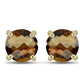 Goldplattierte Silberohrringe mit Cognac-Quarz