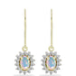 Goldplattierte Silberohrringe mit Welo-Opal und weißem Topas
