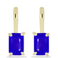 Goldplattierte Silberohrringe mit blauem Achat