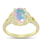 Goldplattierter Silberring mit Welo-Opal