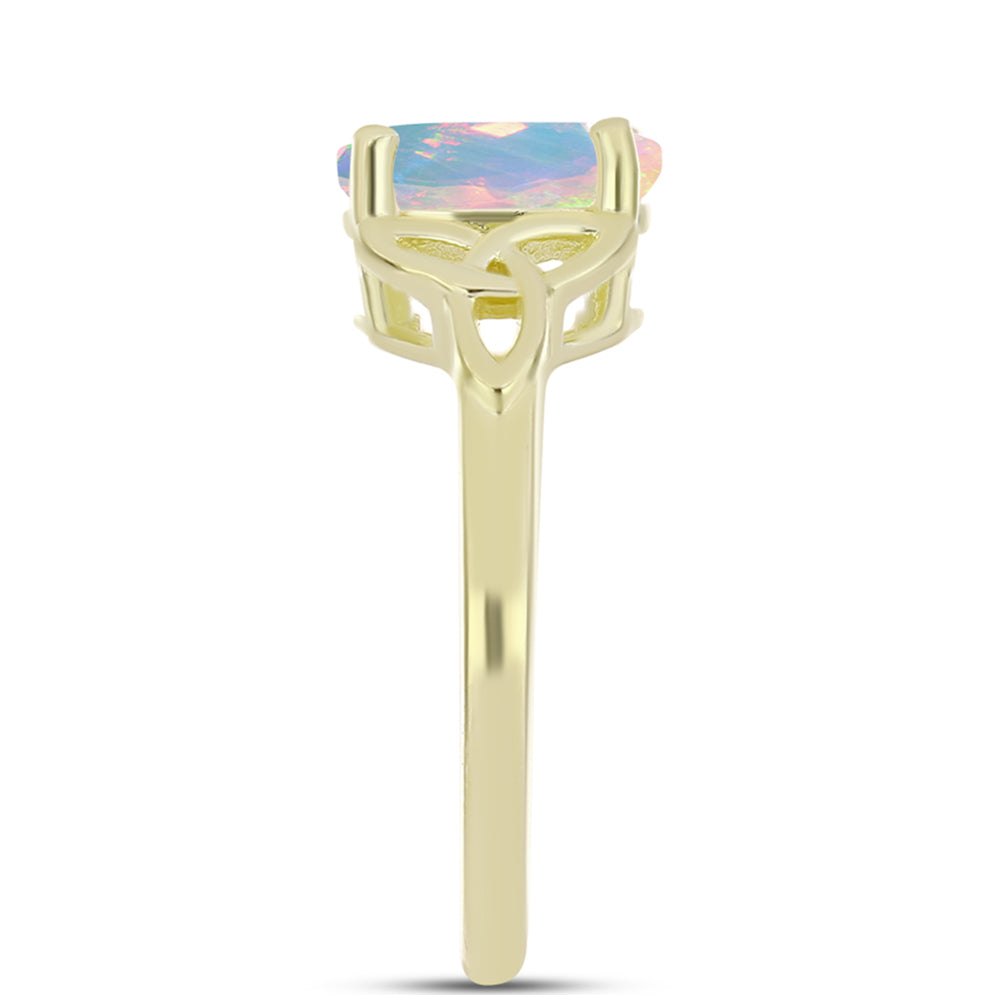 Goldplattierter Silberring mit Welo-Opal 4 