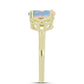 Goldplattierter Silberring mit Welo-Opal