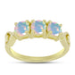 Goldplattierter Silberring mit Welo-Opal