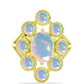 Goldplattierter Silberring mit Welo-Opal