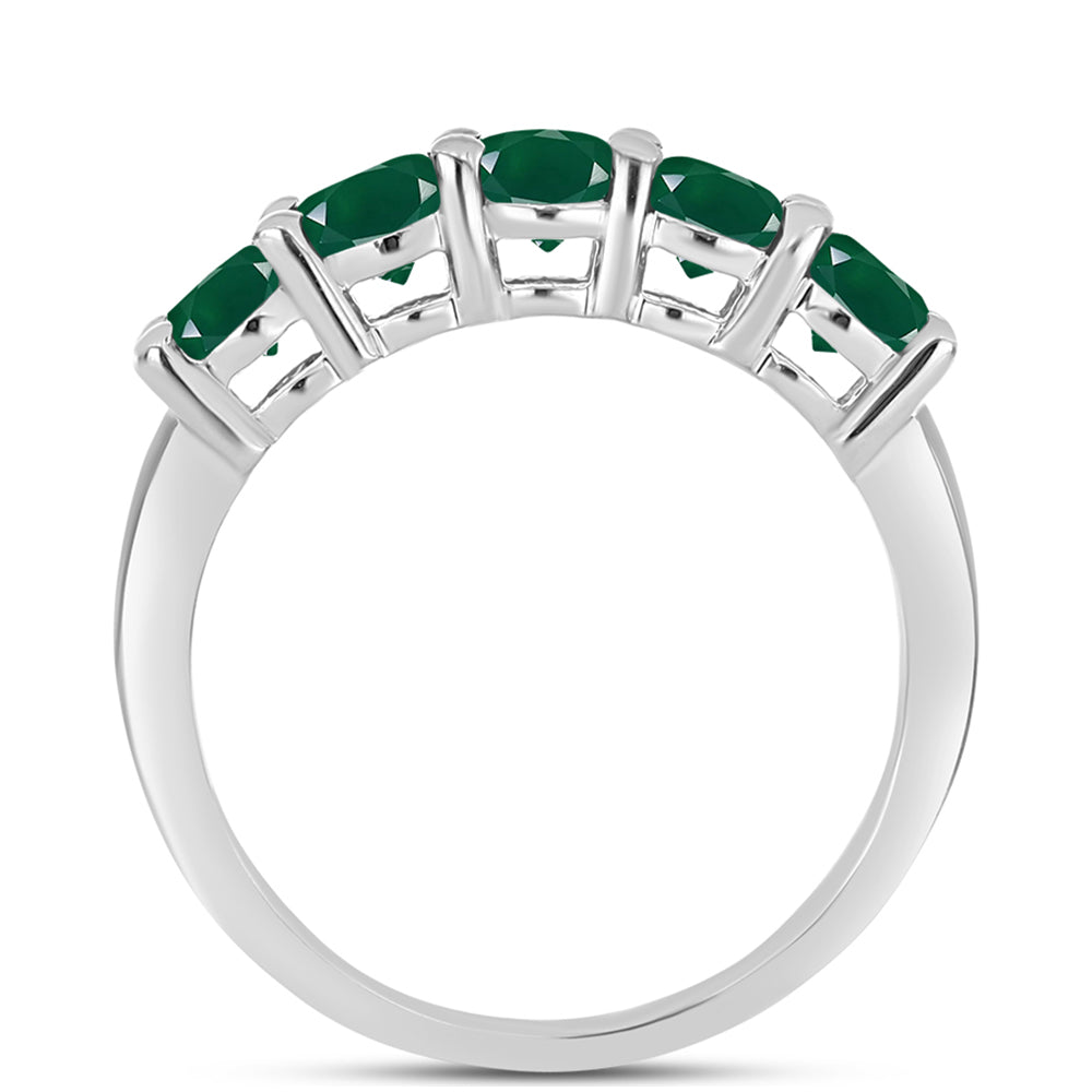 Silberring mit grünem Chalcedon 2 