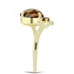 Goldplattierter Silberring mit Cognac-Quarz