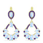 Goldplattierte Silberohrringe mit Regenbogenmondstein und marokkanischem Amethyst