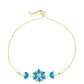 Goldplattiertes Silberarmband mit äthiopischem Paraiba-Blauopal und weißem Topas