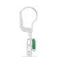Silberohrringe mit brasilianischem Smaragd und weißem Topas