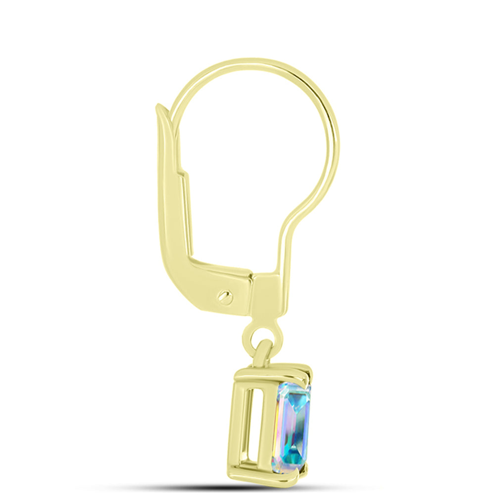 Goldplattierte Silberohrringe mit Eis-Moissanit 2 
