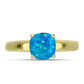 Goldplattierter Silberring mit äthiopischem Paraiba-Blauopal