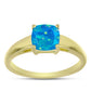 Goldplattierter Silberring mit äthiopischem Paraiba-Blauopal