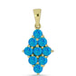Goldplattierter Silberanhänger mit äthiopischem Paraiba-Blauopal
