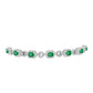 Silberarmband mit brasilianischem Smaragd und weißem Topas