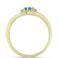 Goldplattierter Silberring mit äthiopischem Paraiba-Blauopal und weißem Topas