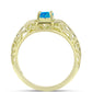Goldplattierter Silberring mit äthiopischem Paraiba-Blauopal