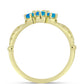 Goldplattierter Silberring mit äthiopischem Paraiba-Blauopal
