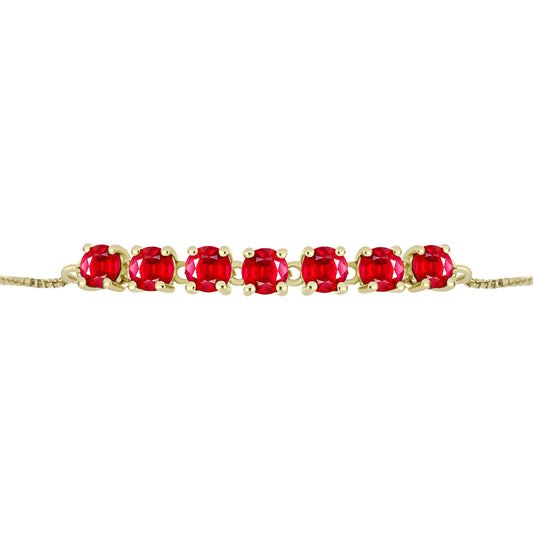 Goldplattiertes Silberarmband mit rotem Achat