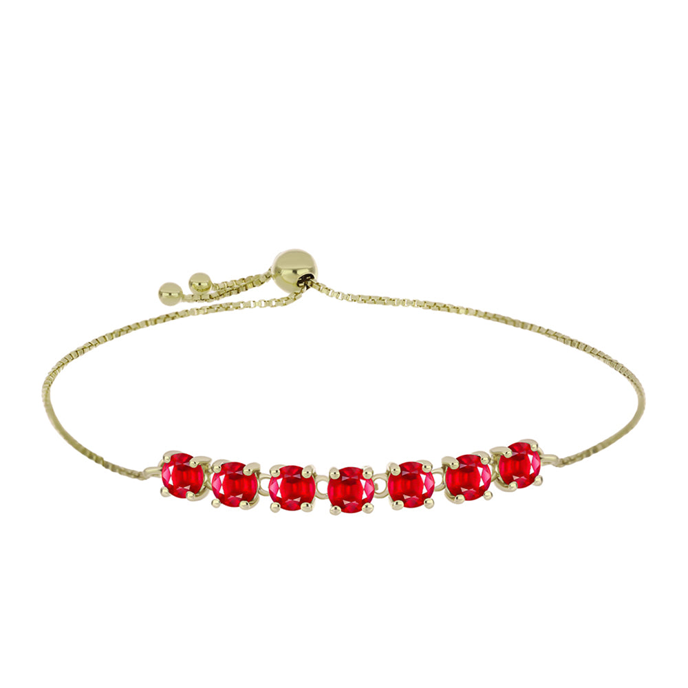 Goldplattiertes Silberarmband mit rotem Achat