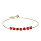 Goldplattiertes Silberarmband mit rotem Achat