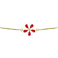 Goldplattiertes Silberarmband mit rotem Achat und weißem Topas