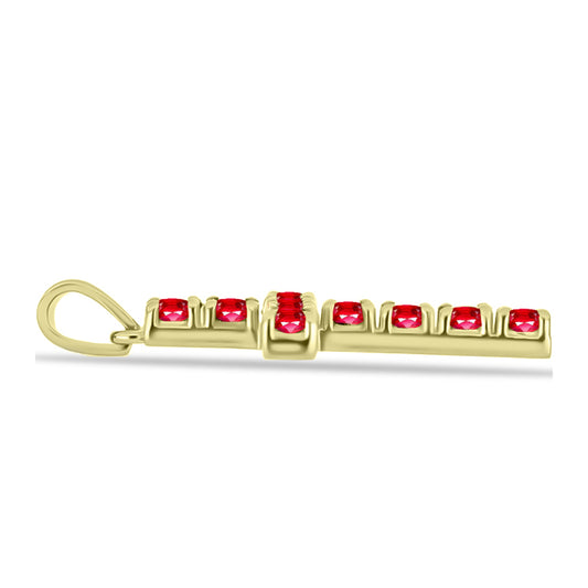 Goldplattierter Silberanhänger mit rotem Achat