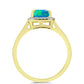 Goldplattierter Silberring mit äthiopischem Paraiba-Blauopal und weißem Topas