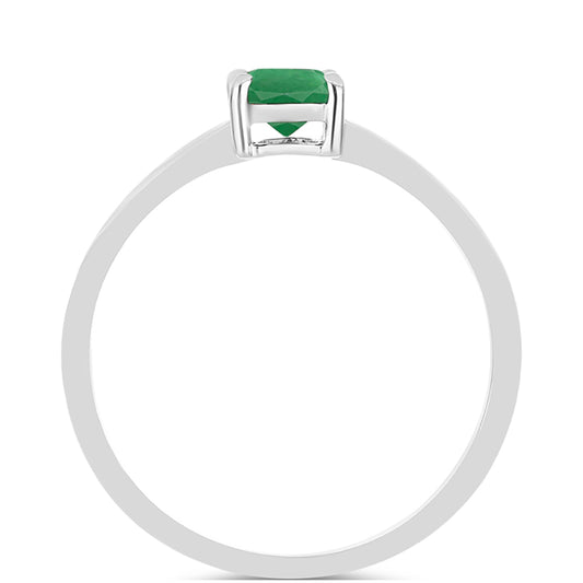 Silberring mit brasilianischem Smaragd