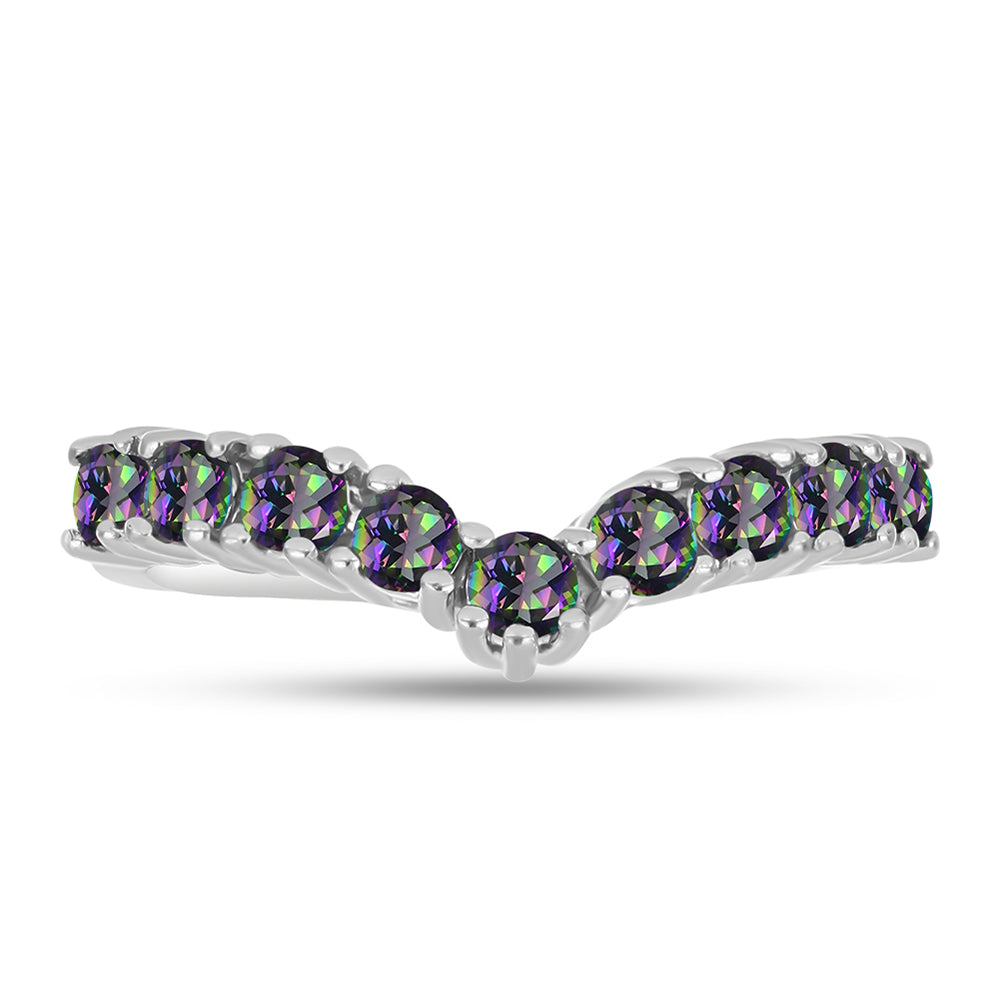 Silberring mit mystischem Topas