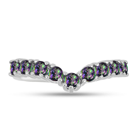 Silberring mit mystischem Topas