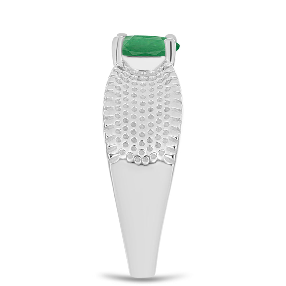 Silberring mit brasilianischem Smaragd 4 