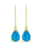 Goldplattierte Silberohrringe mit äthiopischem Paraiba-Blauopal