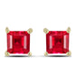 Goldplattierte Silberohrringe mit rotem Achat