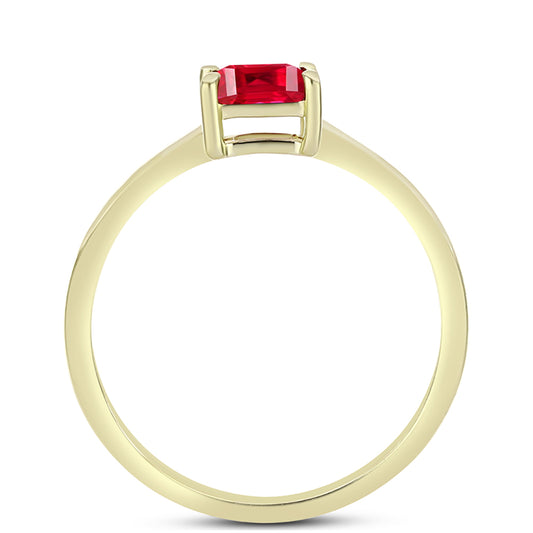 Goldplattierter Silberring mit rotem Achat