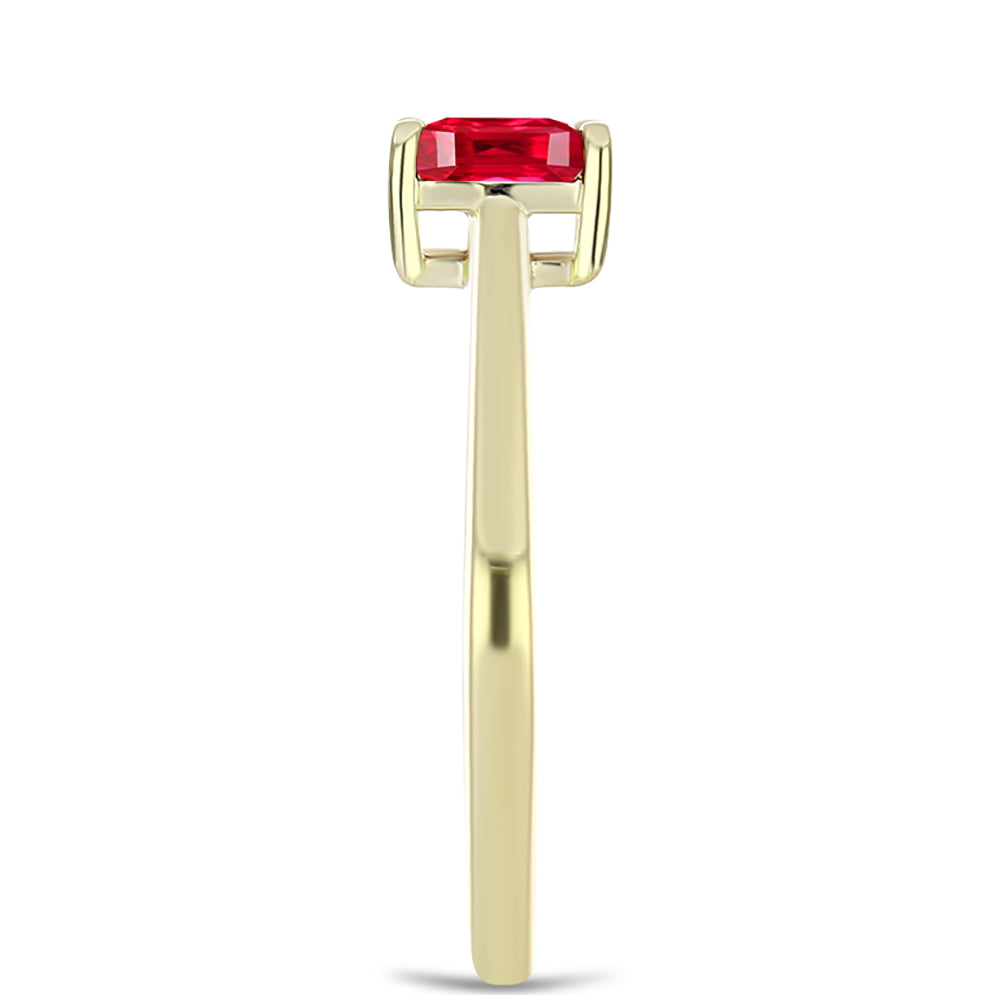 Goldplattierter Silberring mit rotem Achat