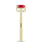 Goldplattierter Silberring mit rotem Achat