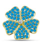 Goldplattierter Silberring mit äthiopischem Paraiba-Blauopal und weißem Topas