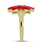 Goldplattierter Silberring mit rotem Achat