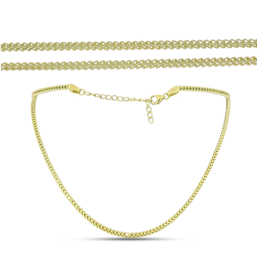 Goldplattierte Silberhalskette