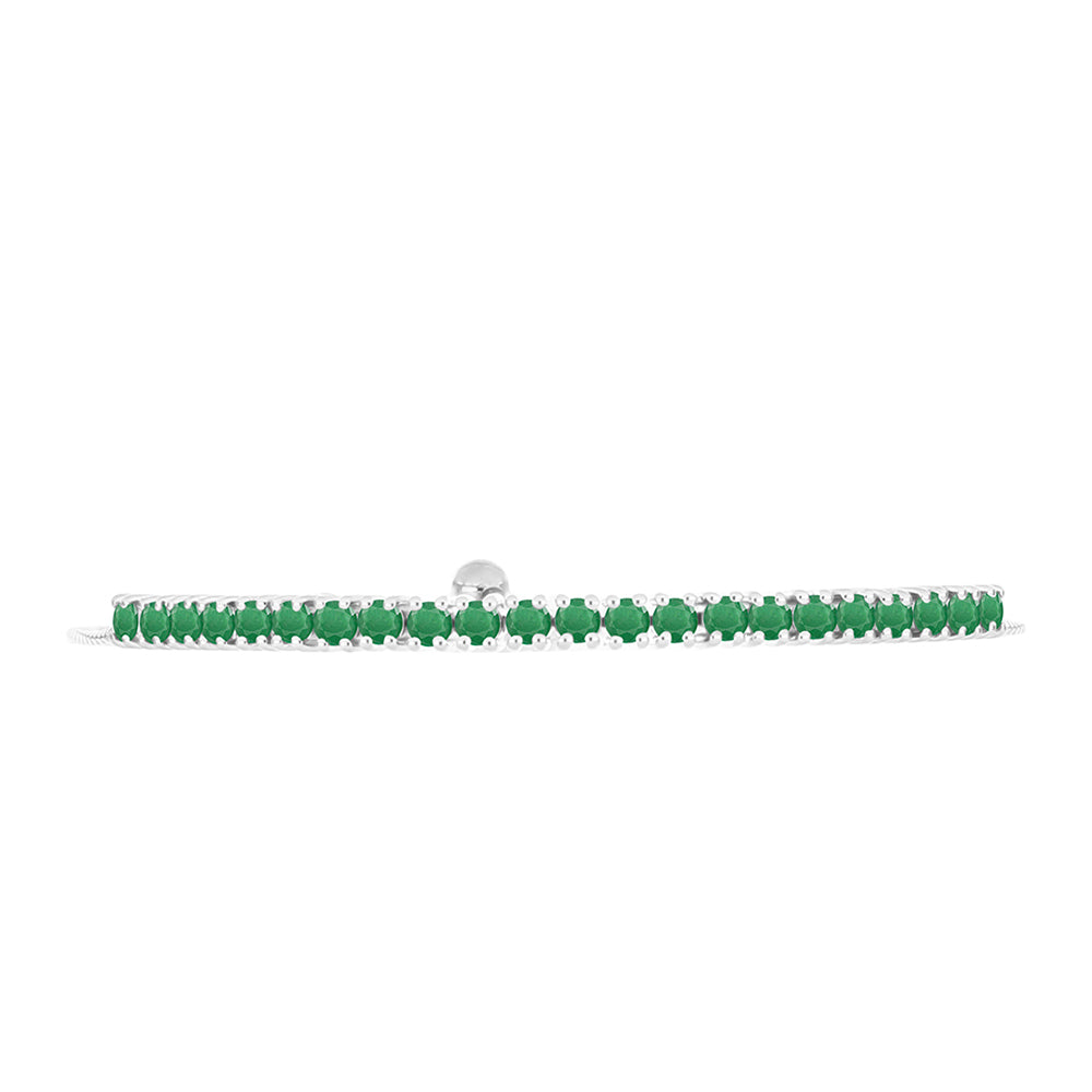 Silberarmband mit brasilianischem Smaragd